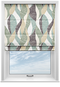 Anthurium, Fern - Roman Blind